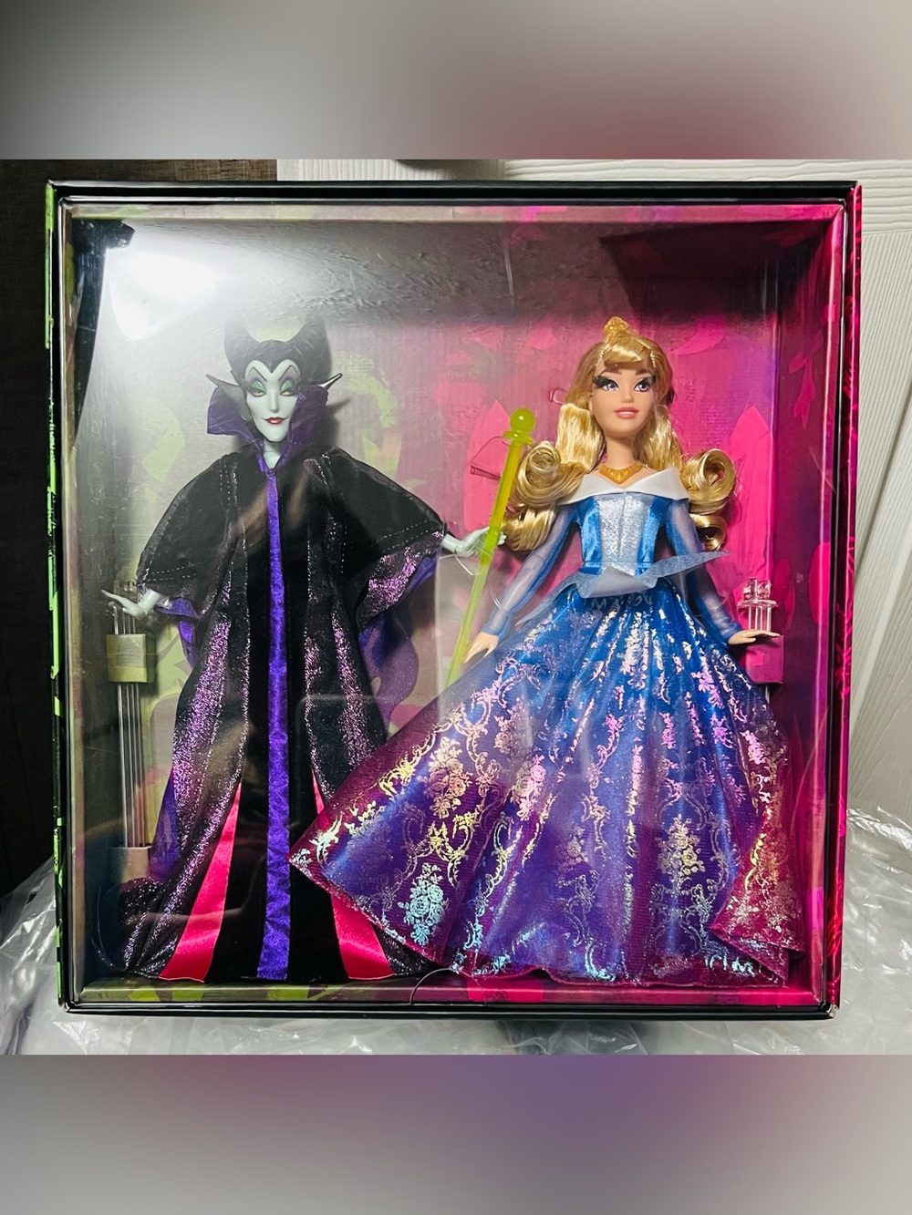 Disney Princess Collector Maleficent & Aurora Mattel Fashion Doll Set HPG10